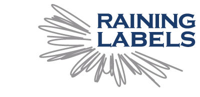 logo raining labels