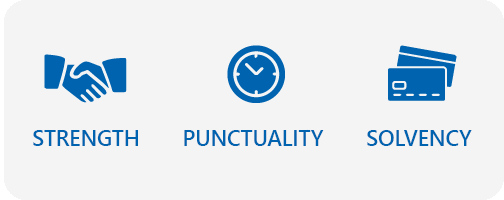 strength, punctuality, solvency