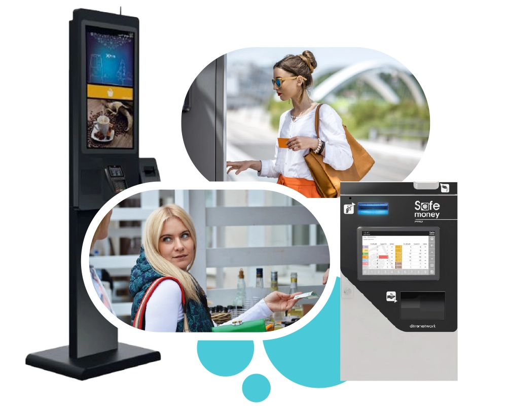 Sistemi di gestione automatica dei pagamenti, cassetti automatici e chioschi interattivi