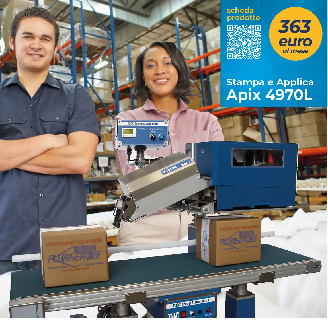 Applicatore Apix 4970L in locazione