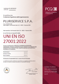 ISO 27001:2022 Pluriservice S.p.A.