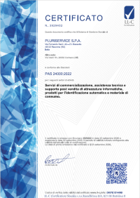 PAS 24000:2022 Pluriservice S.p.A.